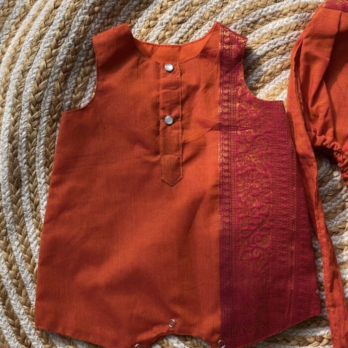 Ethnic Boys romper- orange