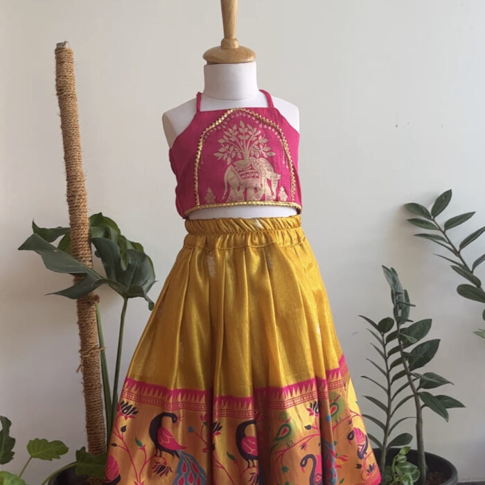 Festival edition: skirt and top ( yellow, pink )