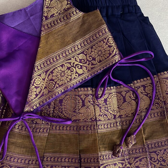 Ethnic skirt and top- navy blue